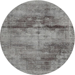 Round Traditional Gray Persian Rug, tr3278