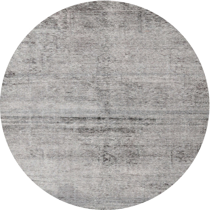 Square Machine Washable Traditional Granite Gray Rug, wshtr3279