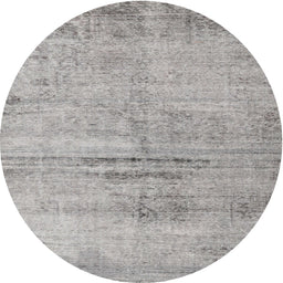 Round Traditional Granite Gray Persian Rug, tr3279