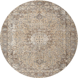 Square Machine Washable Traditional Dark Almond Brown Rug, wshtr3282