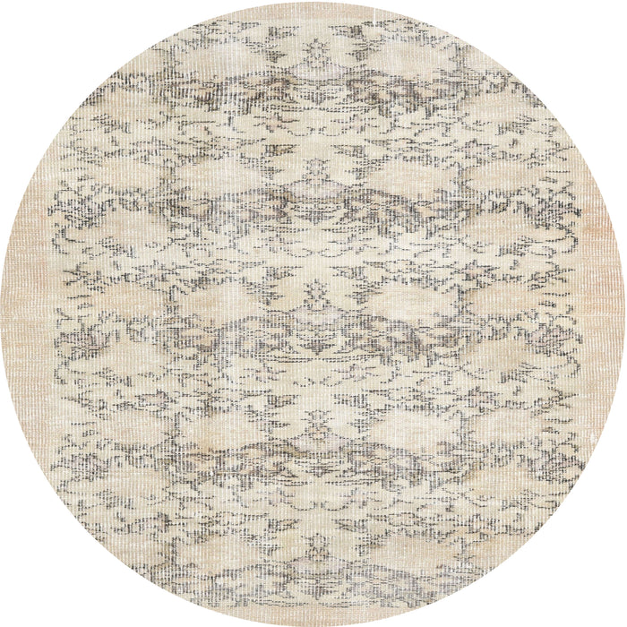 Square Machine Washable Traditional Light French Beige Brown Rug, wshtr3298
