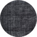 Round Traditional Gray Persian Rug, tr3304