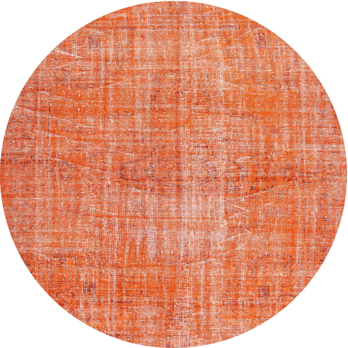 Square Machine Washable Traditional Coral Orange Rug, wshtr3314