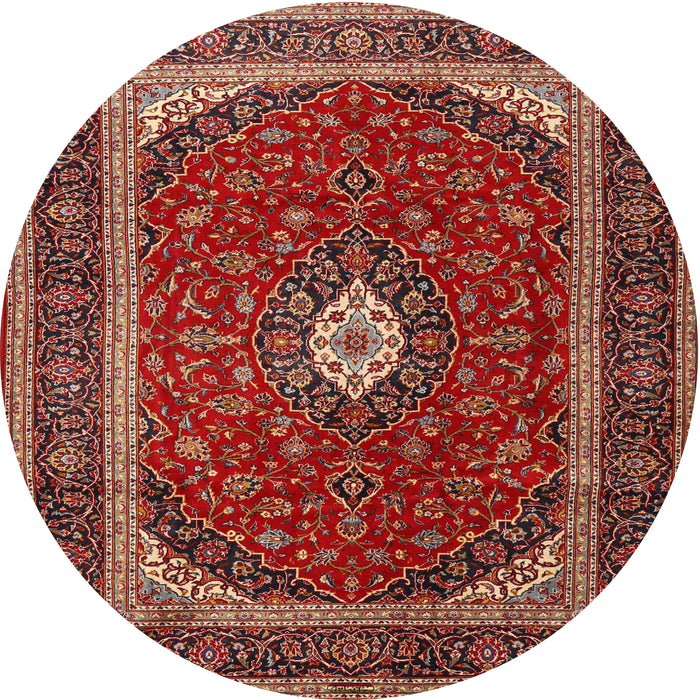 Square Machine Washable Traditional Copper Red Pink Rug, wshtr3320