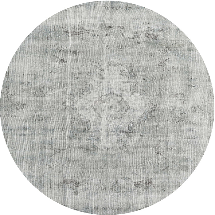 Square Machine Washable Traditional Grey Gray Rug, wshtr3328
