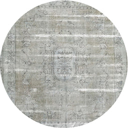Square Machine Washable Traditional Grey Gray Rug, wshtr3330