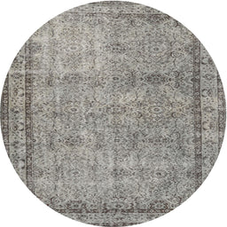 Square Machine Washable Traditional Sandstone Brown Rug, wshtr3342