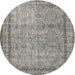 Round Traditional Sandstone Brown Persian Rug, tr3342