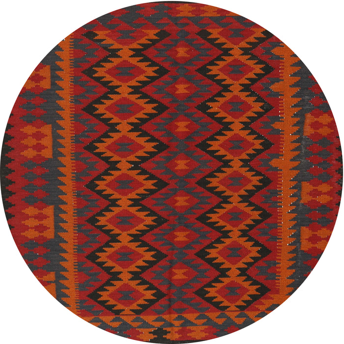 Square Machine Washable Traditional Red Rug, wshtr3343