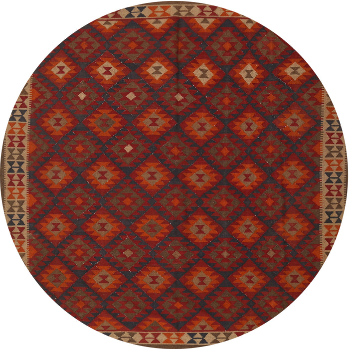 Square Machine Washable Traditional Dark Sienna Brown Rug, wshtr3346