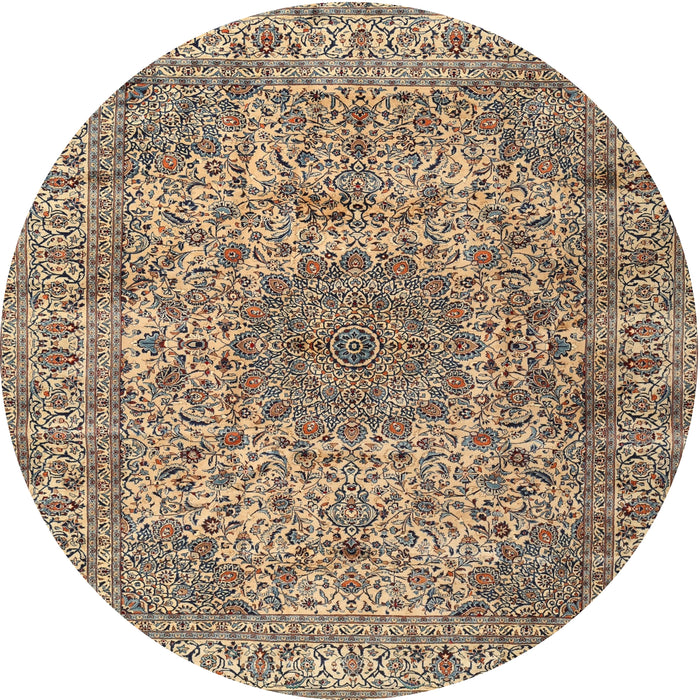 Square Machine Washable Traditional Coffee Brown Rug, wshtr3349