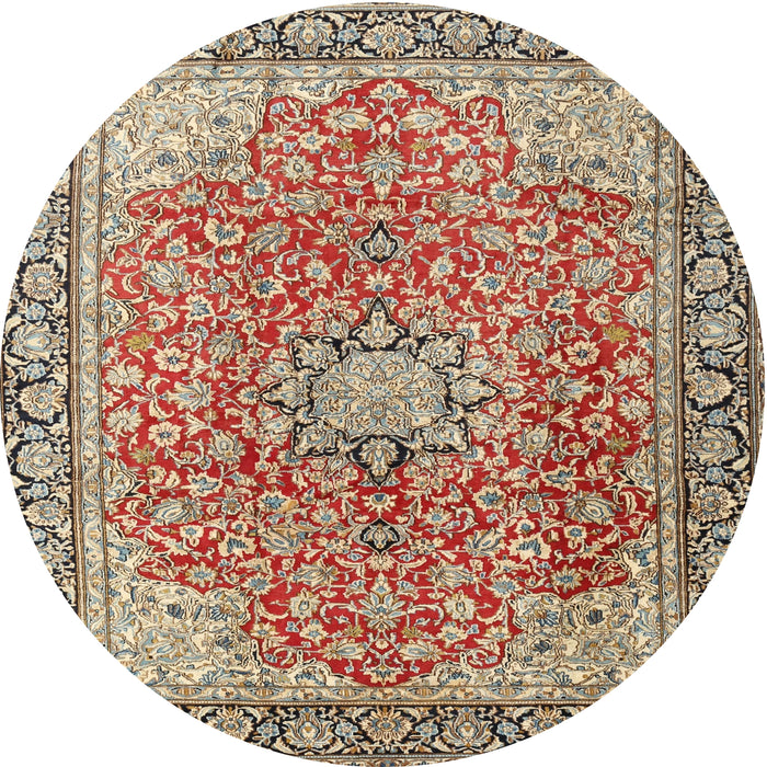 Round Traditional Brown Persian Rug, tr3361