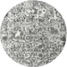 Round Traditional Gray Persian Rug, tr3363