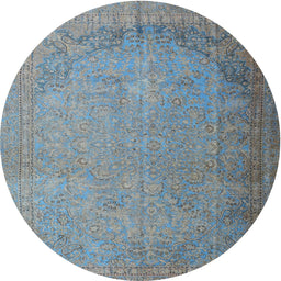 Square Machine Washable Traditional Slate Granite Gray Rug, wshtr3387