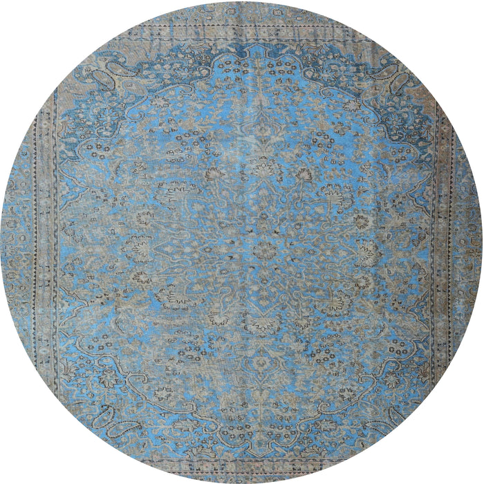 Square Machine Washable Traditional Slate Granite Gray Rug, wshtr3387