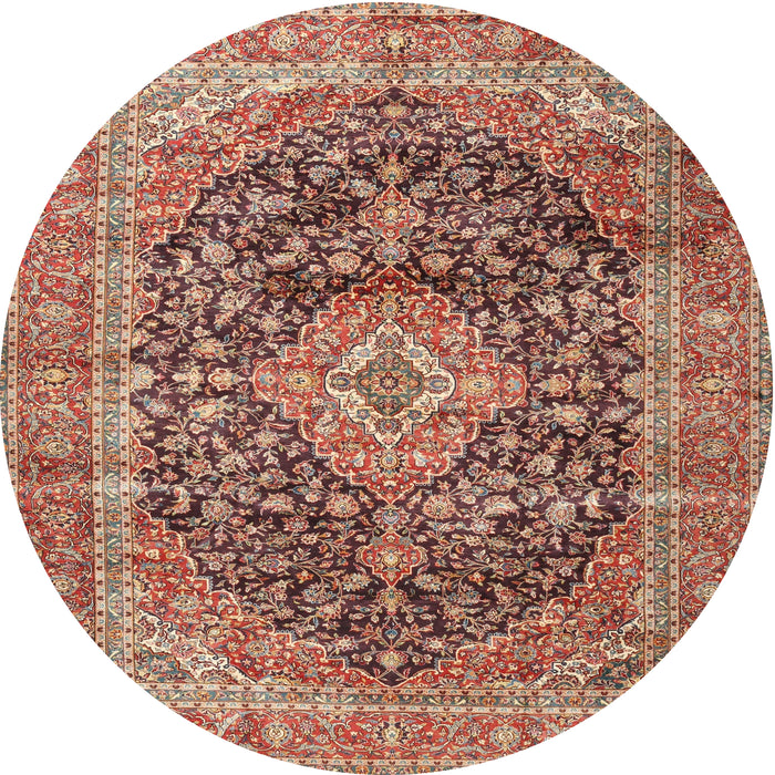 Square Machine Washable Traditional Fire Brick Red Rug, wshtr3394