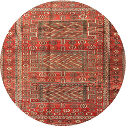Square Machine Washable Traditional Peru Brown Rug, wshtr3399