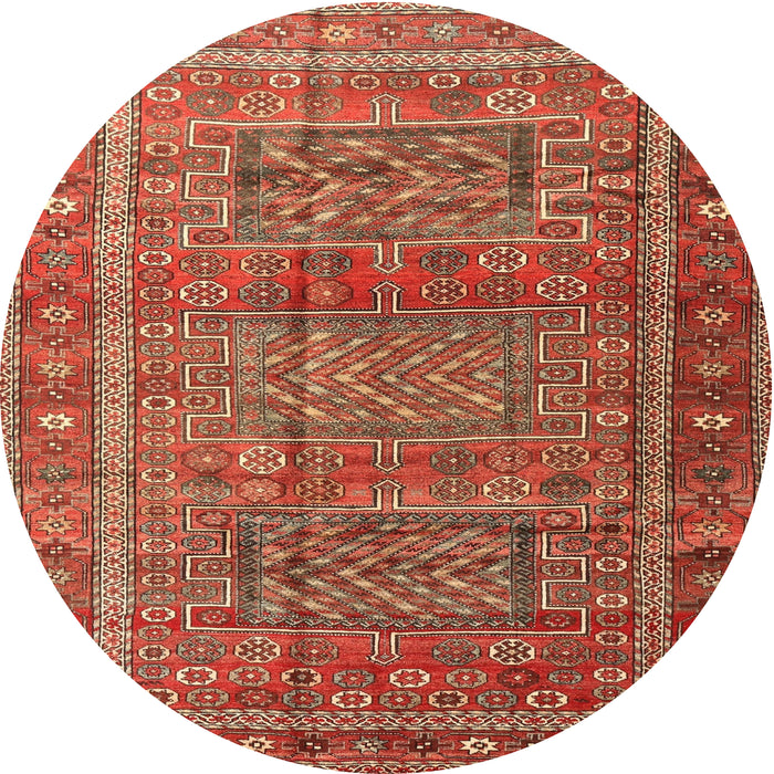 Round Traditional Brown Persian Rug, tr3399