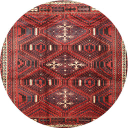 Square Machine Washable Traditional Sienna Brown Rug, wshtr3401