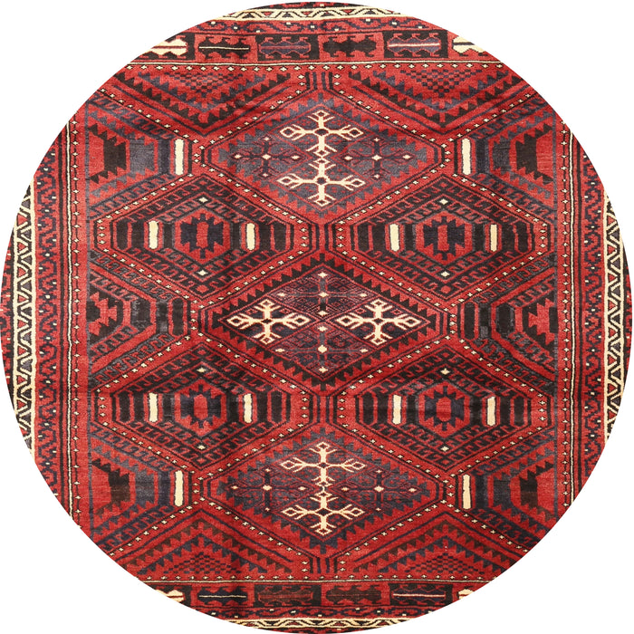 Square Machine Washable Traditional Sienna Brown Rug, wshtr3401