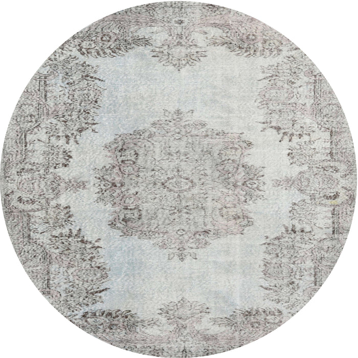 Square Machine Washable Traditional Light Gray Rug, wshtr3403