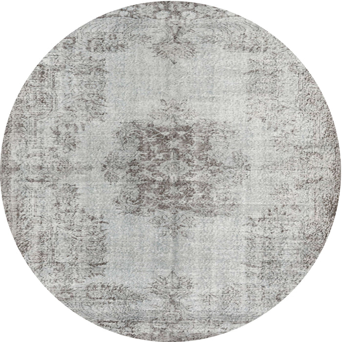 Square Machine Washable Traditional Grey Gray Rug, wshtr3404