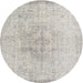 Square Machine Washable Traditional Dark Gray Rug, wshtr3407