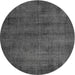 Square Machine Washable Traditional Silver Gray Rug, wshtr3412