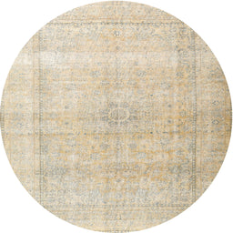 Square Machine Washable Traditional Gold Rug, wshtr3418
