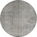 Square Machine Washable Traditional Gray Rug, wshtr3419