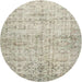 Round Traditional Desert Sand Beige Persian Rug, tr3427