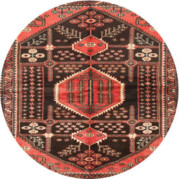 Square Machine Washable Traditional Rust Pink Rug, wshtr3429