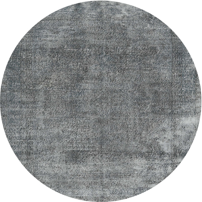 Square Machine Washable Traditional Dark Gray Rug, wshtr3430