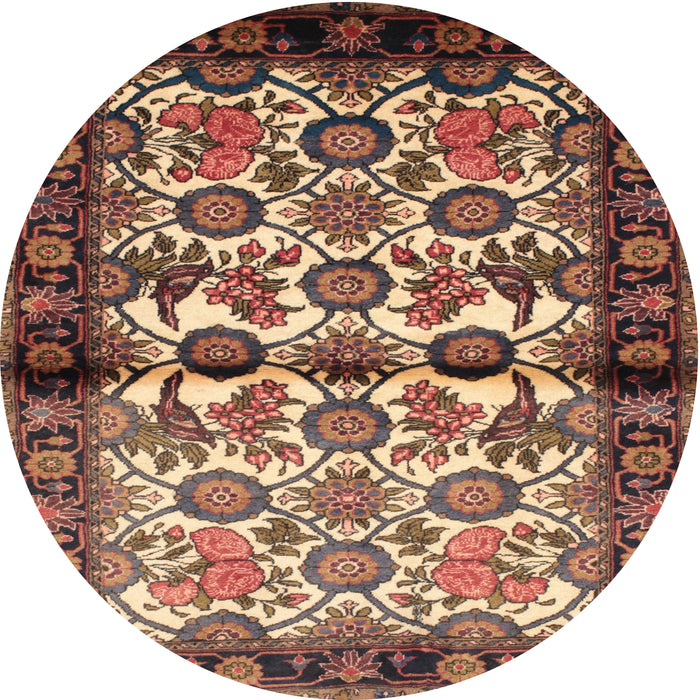 Round Traditional Brown Persian Rug, tr343