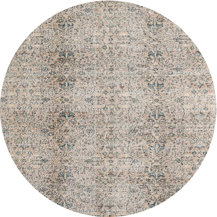 Square Machine Washable Traditional Desert Sand Beige Rug, wshtr3451