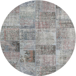 Square Machine Washable Traditional Silver Gray Rug, wshtr3455