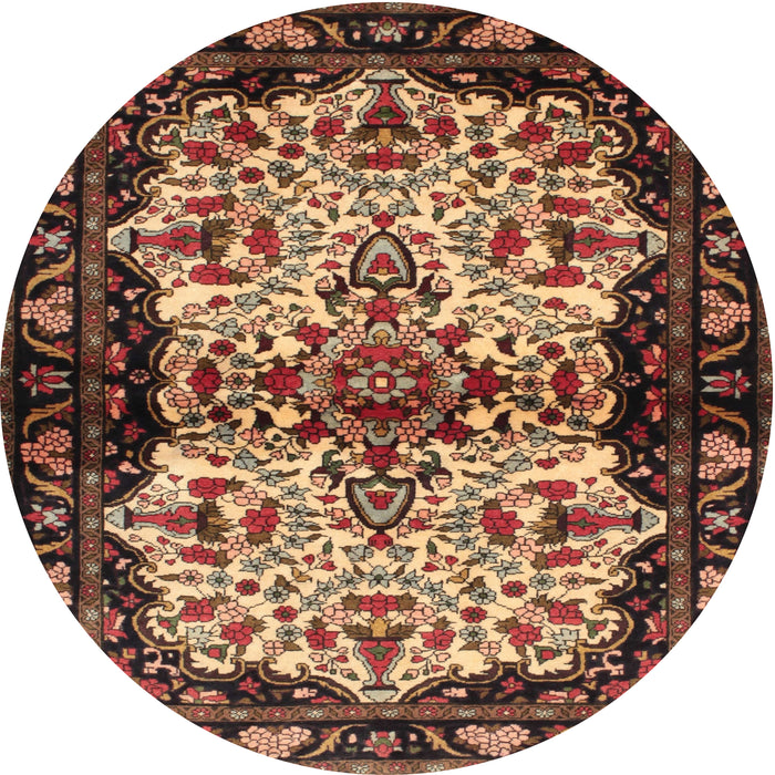 Round Traditional Brown Persian Rug, tr345