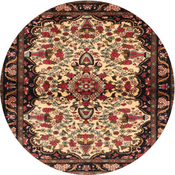 Square Machine Washable Traditional Peru Brown Rug, wshtr345