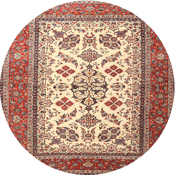 Round Traditional Brown Persian Rug, tr3470