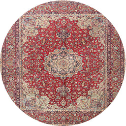 Square Machine Washable Traditional Tan Brown Rug, wshtr3473