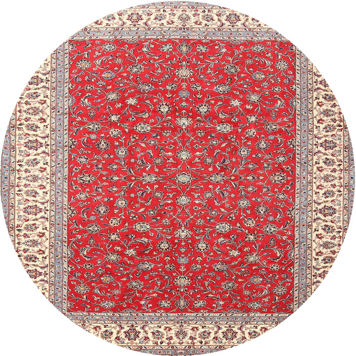 Square Machine Washable Traditional Red Rug, wshtr3478