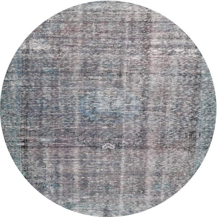 Square Machine Washable Traditional Silver Gray Rug, wshtr3479