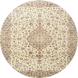 Square Machine Washable Traditional Orange Salmon Pink Rug, wshtr3481