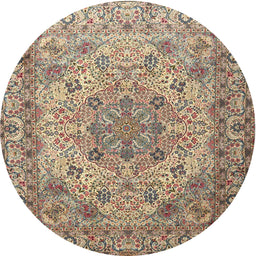 Square Machine Washable Traditional Sepia Brown Rug, wshtr3485