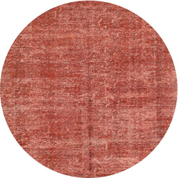 Square Machine Washable Traditional Neon Red Rug, wshtr3489