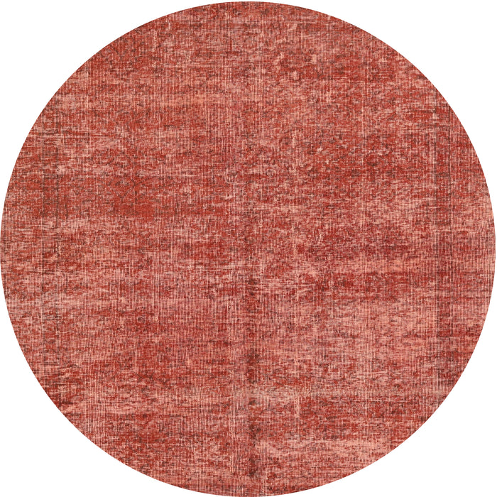 Round Traditional Neon Red Persian Rug, tr3489