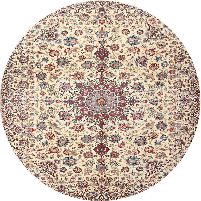 Square Machine Washable Traditional Gold Rug, wshtr3495