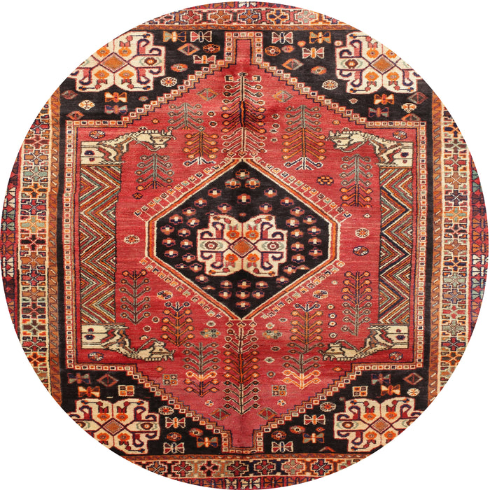Round Traditional Red Persian Rug, tr34