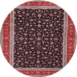 Square Machine Washable Traditional Deep Red Rug, wshtr3502
