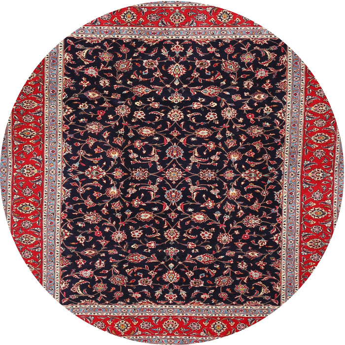Round Traditional Deep Red Persian Rug, tr3502